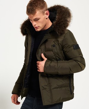 Superdry Chinook Férfi Kabát Sötét Khaki | ADPSW2867